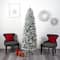 7ft. Pre-Lit Flocked Montreal Fir Artificial Christmas Tree, Warm White LED Lights